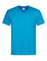 Heren T-shirt V Hals Stedman ST2300 Ocean Blue